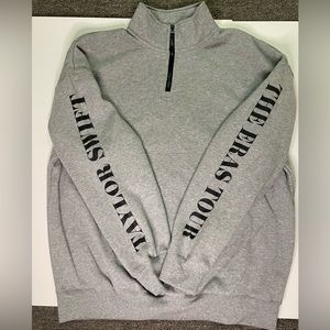 Taylor Swift Eras Tour Quarter Zip Sweatshirt PLUS bracelet